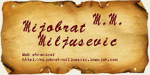 Mijobrat Miljušević vizit kartica